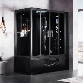 Combi Balneo douche Hammam Archipel® CBH BLACK Droite