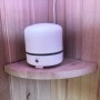 Tablette en bois d'hemlock repliable pour sauna