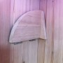 Tablette en bois d'hemlock repliable pour sauna