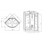 Cabine douche Hammam DUO Archipel® QDR 115C WHITE