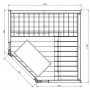 Sauna ​​Infrarouge Boreal® Diffusion 140C - 3-4 places à Spectre Complet - ​140x140