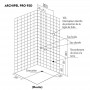 Cabine douche Hammam Archipel® Pro 95D BLACK (95x95cm) - 1 place