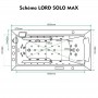 Baignoire balneo LORD SOLO MAX BLANC 1 place ARCHIPEL® 180X90 - GAUCHE