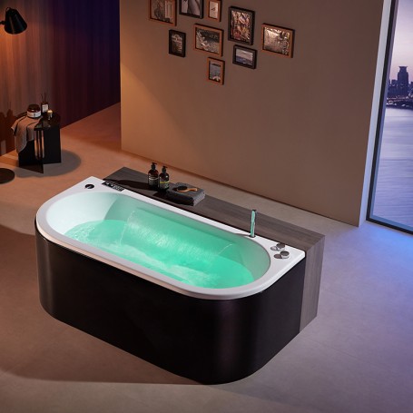 Baignoire balneo NEO BLACK 1 place ARCHIPEL® 180x86