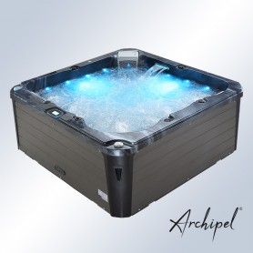 Spa 5 places Archipel® GT5 PRO MAX BLACK - Spa Thérapeutique Balboa® 215 x 215 cm
