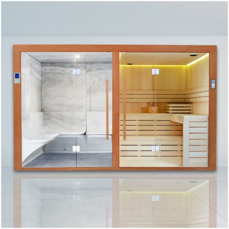 Combi Sauna Hammam Boreal® Sublimation Blanc - 8 places - 340*175*210