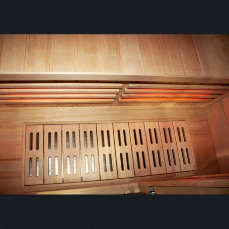 Sol chauffant + caillebotis bois pour modèle Sauna Diffusion 150