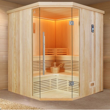 Sauna d'angle Boreal® Evasion Club 180C - 4 à 6 places - 180*180*210