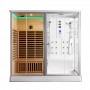 Combi Sauna Infrarouge Douche Hammam Boreal® IR-H 220G - gauche