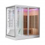 Combi Sauna Infrarouge Douche Hammam Boreal® IR-H 220D - droite