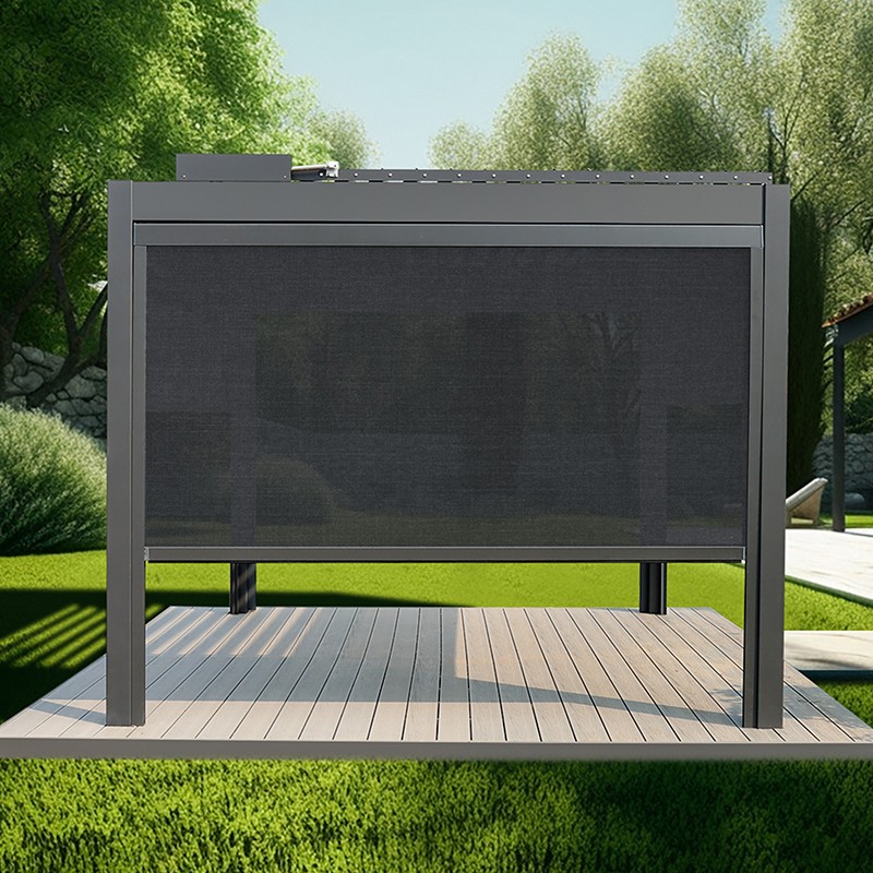 Pergola bioclimatique en alu 3X3M - Anthracite