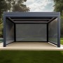 Pergola Bioclimatique 3x3m Aluminium motorisée & Led - François Roger® -  gris anthracite, 9m²