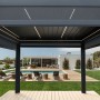 Pergola Bioclimatique 3x4m Aluminium motorisée & Led - François Roger® -  gris anthracite, 12m²