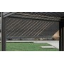 Pergola Bioclimatique 3x3m Aluminium motorisée & Led - François Roger® -  gris anthracite, 9m²