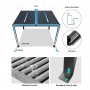 Pergola Bioclimatique 3x5m Aluminium motorisée & LED - François Roger® - gris anthracite, 15m²