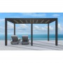 Pergola Bioclimatique 3x6m Aluminium motorisée & LED - François Roger® -  gris anthracite, 18m²