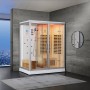 Combi Sauna Infrarouge Douche Hammam Boreal® IR-H 180D - Droite