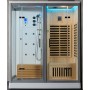 Combi Sauna Infrarouge Douche Hammam Boreal® IR-H 180D - Droite