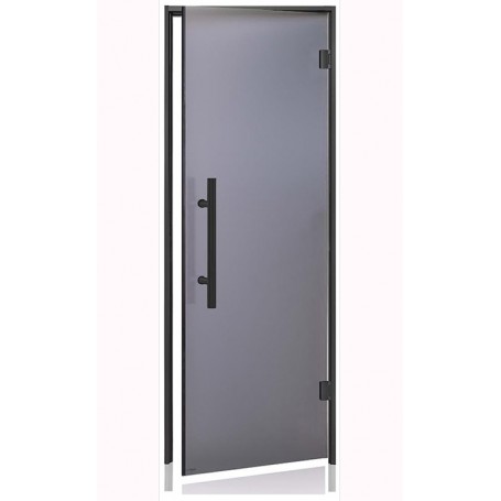 Porte vitrée BLACK LUXE 70 pour hammam largeur 70 cm hauteur 190 cm