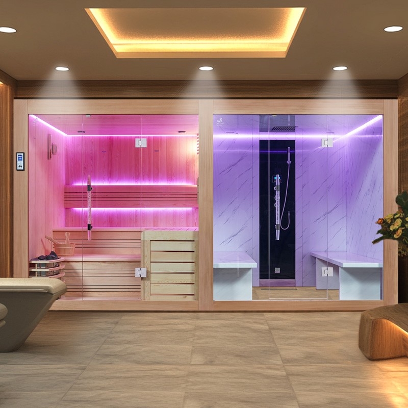 Douche à Vapeur Avec Fonction Balnéo Et Sauna Vapeur Exclusive - 150 X 150 Cm Blanc