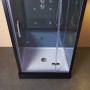 Cabine douche hammam X-ONE 100 MIROIR BLEU Archipel® - 100x90 cm