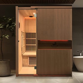 Sauna infrarouge BOREAL® CARBONE IR3 (3 PLACES) - 150x120