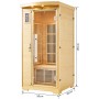 Sauna infrarouge NORDICA® CARBONE IR1 (1 PLACE) 90x90