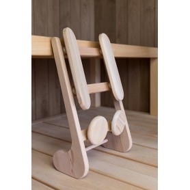 1 Support dorsal ergonomique pour sauna en Cèdre Rouge massif