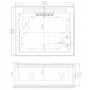 Baignoire balneo ZEN'SPA DUO 2 places ARCHIPEL® 190x160 - GAUCHE