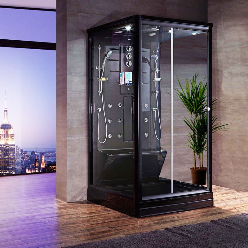 Cabine douche hammam Boreal® HDUO Black Edition 90*115*220H