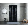 Cabine douche hammam Boreal® H-DUO Black Edition 112,5 x 90,5 x 220H cm